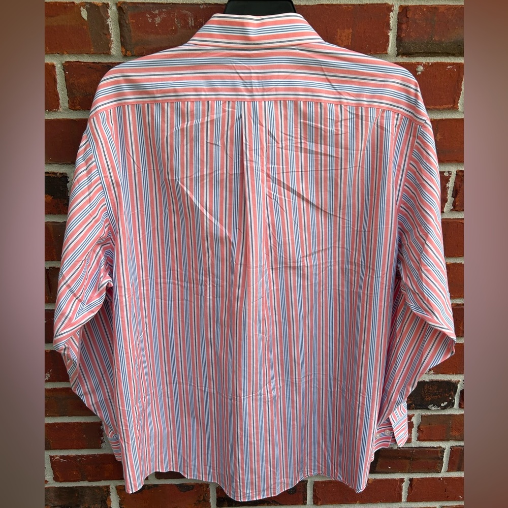 Roundtree & Yorke Gold Label Non Iron Mens Long Sleeve Button Down Shirt XL - Picture 2 of 5